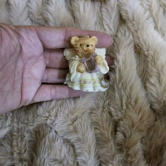 Vintage 1994 Quilted Tea Pot Set Miniature Angel Teddy Bears – “Tea Set Style” - Picture 3 of 10